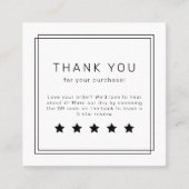 AVERY Modern Minimalist QR Code Leave A Review Quadratische Visitenkarte (Vorderseite)