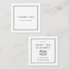 AVERY Modern Minimalist Snap Tag Share Thank You