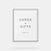 AVERY Modern Minimalistisch Cards and Gifts Weddin Acrylschild (Vorderseite)