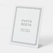 AVERY Modern Minimalistisch Wedding Foto Booth Sockelschild (Vorderseite)