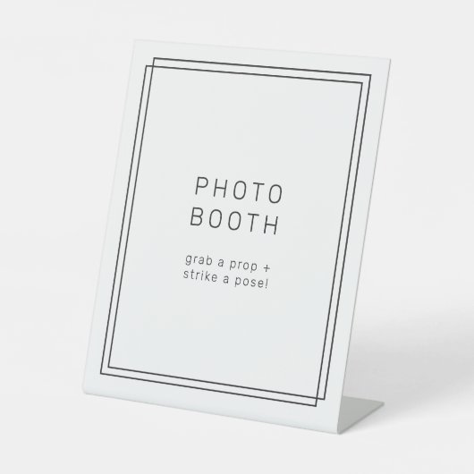 AVERY Modern Minimalistisch Wedding Foto Booth Sockelschild (Vorderseite)