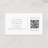 AVERY Modern minimalistischer Doppelrahmen-QR-Code Visitenkarte (Rückseite)