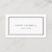 AVERY Modern minimalistischer Doppelrahmen-QR-Code Visitenkarte (Vorderseite)