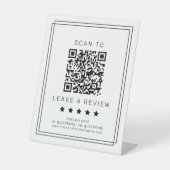 AVERY Modern minimalistischer QR-Code Hinterlasse Sockelschild (Vorderseite)