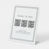 AVERY Moderne Minimal Business QR-Code-Scan zum Be Sockelschild (Vorderseite)
