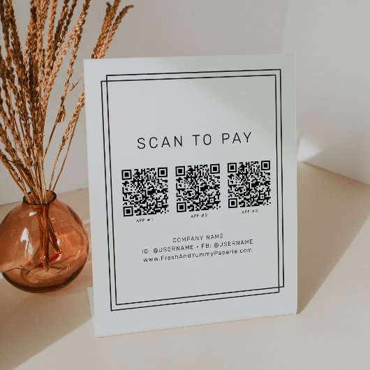 AVERY Moderne Minimal Business QR-Code-Scan zum Be Sockelschild