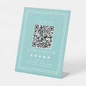 AVERY Moderne Mintgrün QR-Code Hinterlasse eine Be Sockelschild (Vorderseite)
