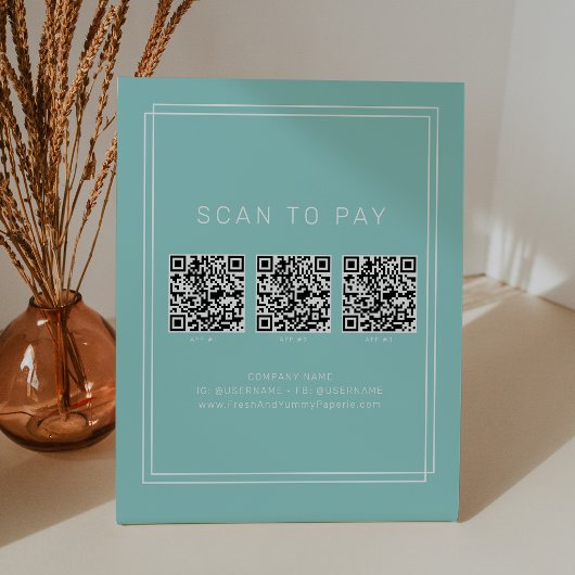AVERY Moderne Minz-Geschäft QR-Code-Scan zum Bezah Sockelschild
