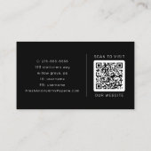 AVERY Moderne schwarze Doppelrahmen-QR-Code Visitenkarte (Rückseite)