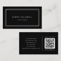 AVERY Moderne schwarze Doppelrahmen-QR-Code