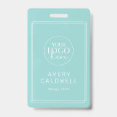 AVERY Modernes Mint-Logo QR-Code Mitarbeiter-ID-Ka Ausweis (Vorderseite)