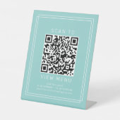 AVERY modernes mintgrünes Restaurant-Menü-QR-Code Sockelschild (Vorderseite)
