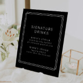 AVERY MOmoderner Black Wedding Signature Drinks Sockelschild
