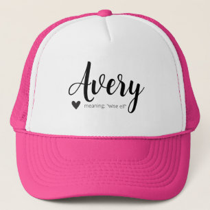 Avery Name bedeutet Kleidung für Kleidungsstücke m Truckerkappe