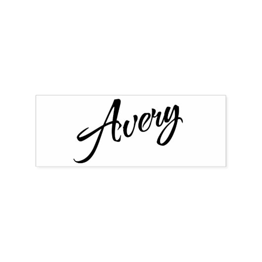 Avery name cursive dekorative Skript-Schriftart Gummistempel (Prägung)