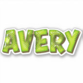 Avery Name Kiwi Design Aufkleber Sticker (Vorderseite)