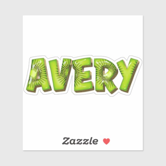 Avery Name Kiwi Design Aufkleber Sticker (Blatt)
