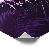 Avery name Vorname lila retro Poster Geburtstag (Ecke)