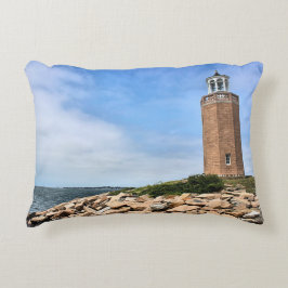 Avery Point Lighthouse, Connecticut Accent Pillow Dekokissen