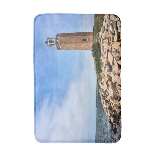 Avery Point Lighthouse, Connecticut Bath Mat Badematte (Vorderseite Vertikal)