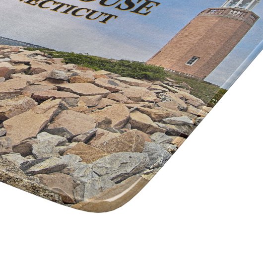 Avery Point Lighthouse, Connecticut Cutting Board Schneidebrett (Ecke)