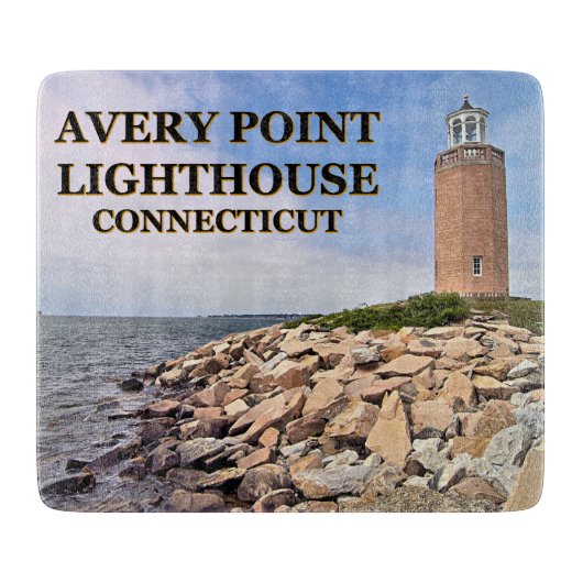Avery Point Lighthouse, Connecticut Cutting Board Schneidebrett (Vorderseite)