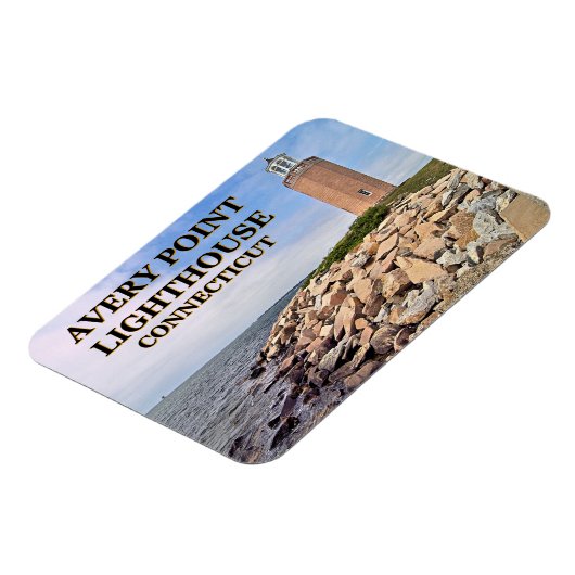 Avery Point Lighthouse, Connecticut Flex Magnet (Linke Seite)