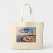Avery Point Lighthouse, Connecticut Jumbo Tote Bag Stoffbeutel (Vorne)