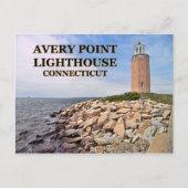 Avery Point Lighthouse, Connecticut Postcard Postkarte (Vorderseite)