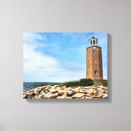 Avery Point Lighthouse, Connecticut Wrapped Canvas Leinwanddruck