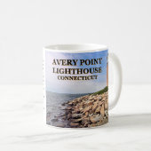 Avery Punkt-Leuchtturm, Connecticut Kaffeetasse (VorderseiteRechts)