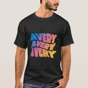 Avery Retro Geschenkidee für Mädchen Vorname A T-Shirt