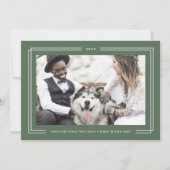 AVERY Sage Green Gerahmt Couples Foto Weihnachten (Vorderseite)