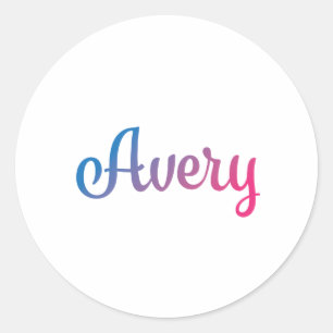 Avery Stylish Cursive Runder Aufkleber