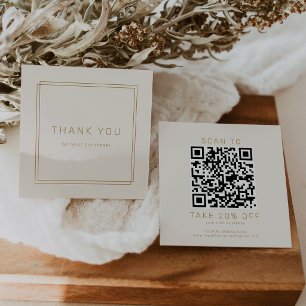 AVERY Vintage Gold Business QR Code Danke Rabattkarte