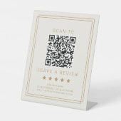 AVERY Vintage Gold Cream QR-Code Hinterlasse eine Sockelschild (Vorderseite)