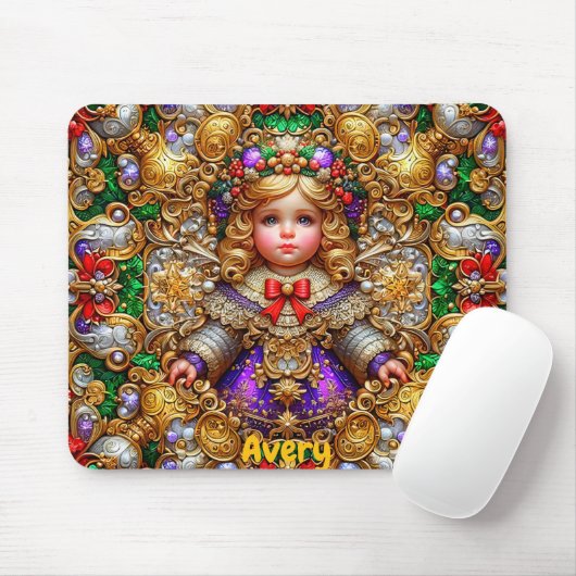 AVERY ~ Vintage Weihnachtspuppe ~ Mousepad (Mit Mouse)