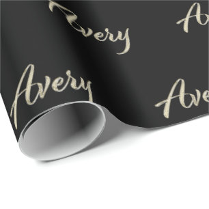 Avery white gold Handwriting Geschenkpapier