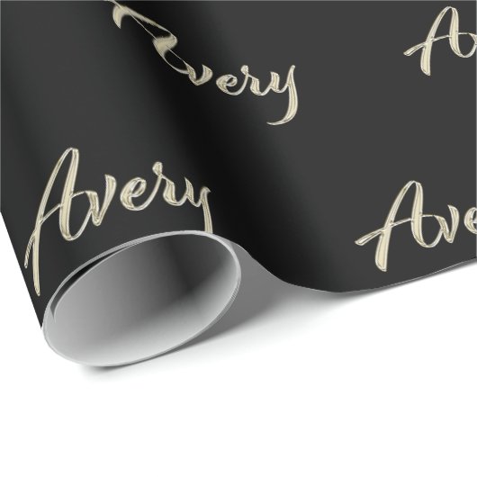Avery white gold Handwriting Geschenkpapier (Rolleneckpunkt)