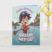 Avery's Adventure Birthday Bash Karte (Gelbe Blume)