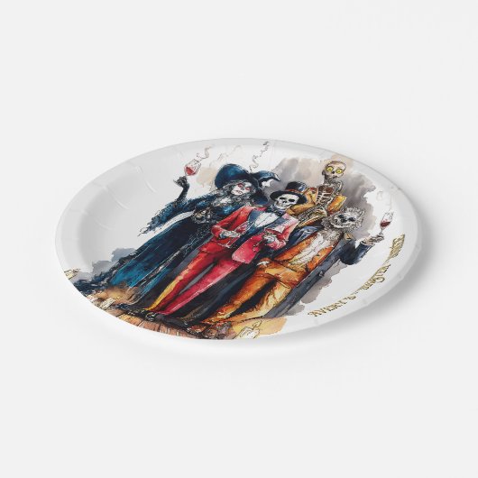 Avery's Sinister Soirée-Halloween-Party Pappteller (Schrägansicht)