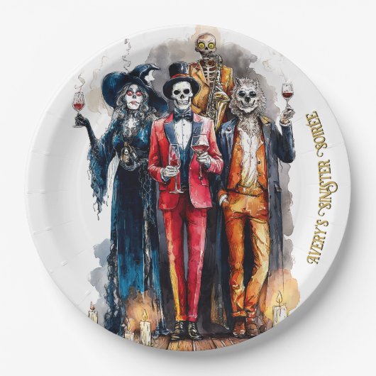 Avery's Sinister Soirée-Halloween-Party Pappteller (Vorderseite)
