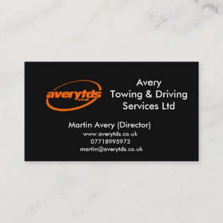 AveryTowing & Driving Services Ltd Visitenkarte