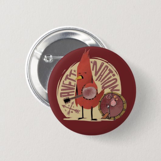 Avett Nation - Kardinalsknopf Button (Vorne & Hinten)