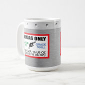 AVGAS / 100LL fuel only Kaffeetasse (Vorderseite Links)