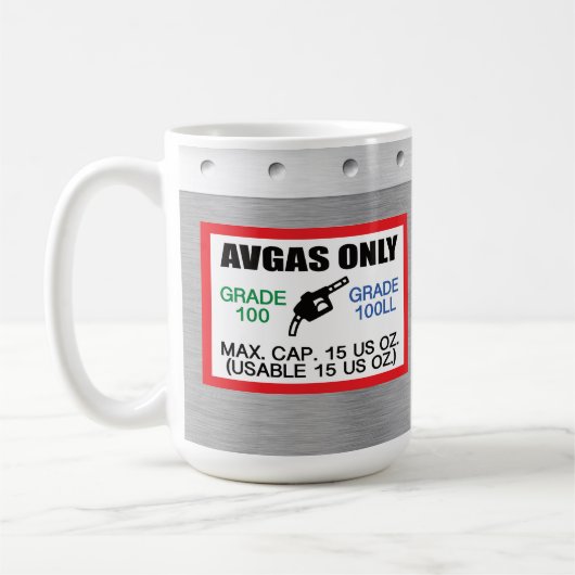 AVGAS / 100LL fuel only Kaffeetasse (Links)
