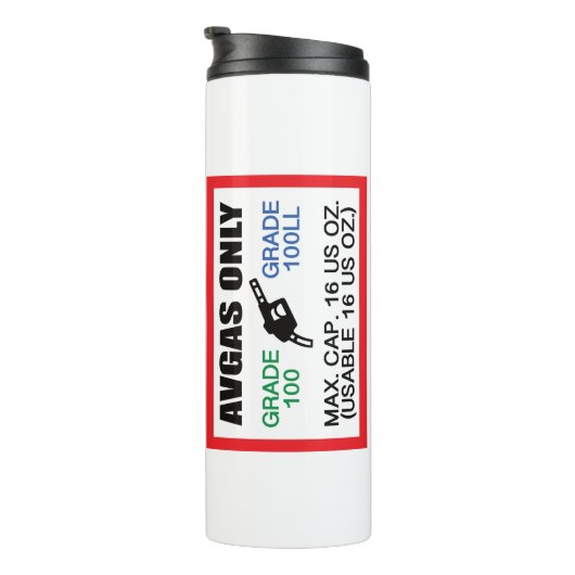 AVGAS / 100LL fuel only Thermosbecher (Nach rechts gedreht)