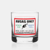 AVGAS / 100LL fuel only Whiskyglas (Vorderseite)