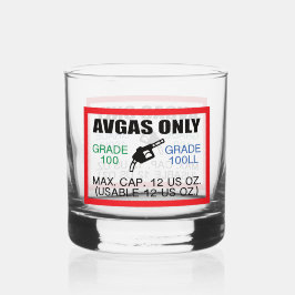 AVGAS / 100LL fuel only Whiskyglas