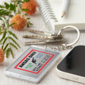 AVGAS / 100LL Kraftstoff nur Acrylstoff Schlüsselanhänger (Vorderseite rechts)